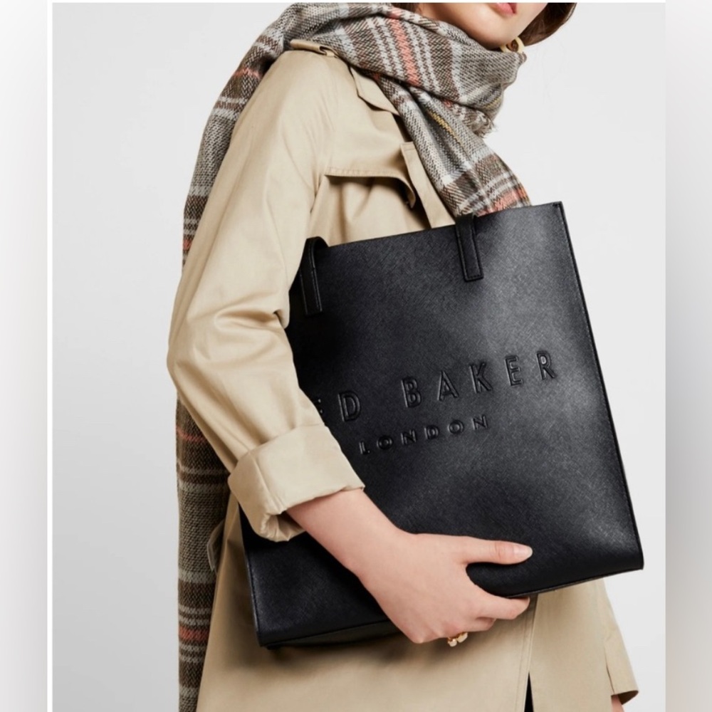 TED BAKER LONDON Black Tote Bag NWT 🖤👜🏷️ - Picture 7 of 8